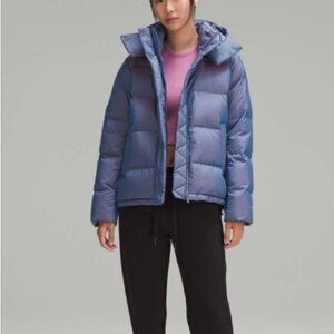Lululemon Wunder Puff Jacket WLGH Heathered Wild Indigo Size 4 Iridescent